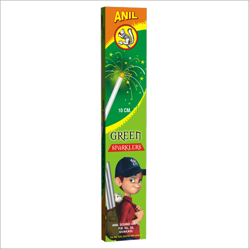 10CM GREEN SPARKLER